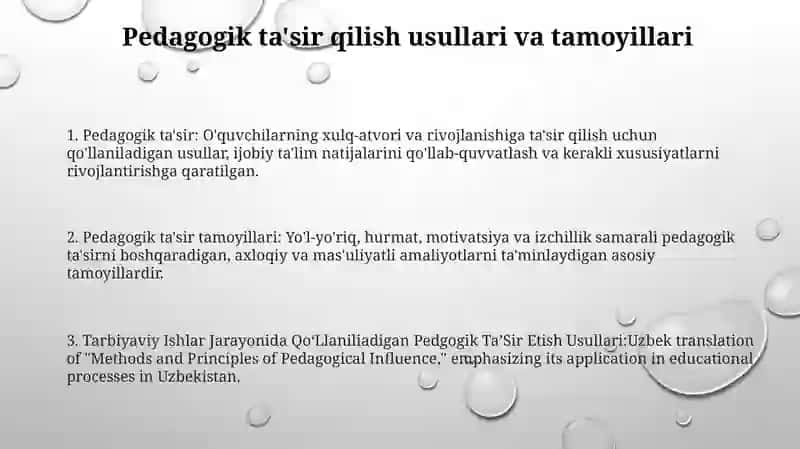 Tarbiyaviy Ishlar Jarayonida Qo‘Llaniliadigan Pedgogik Ta’Sir Etish Usullari 2