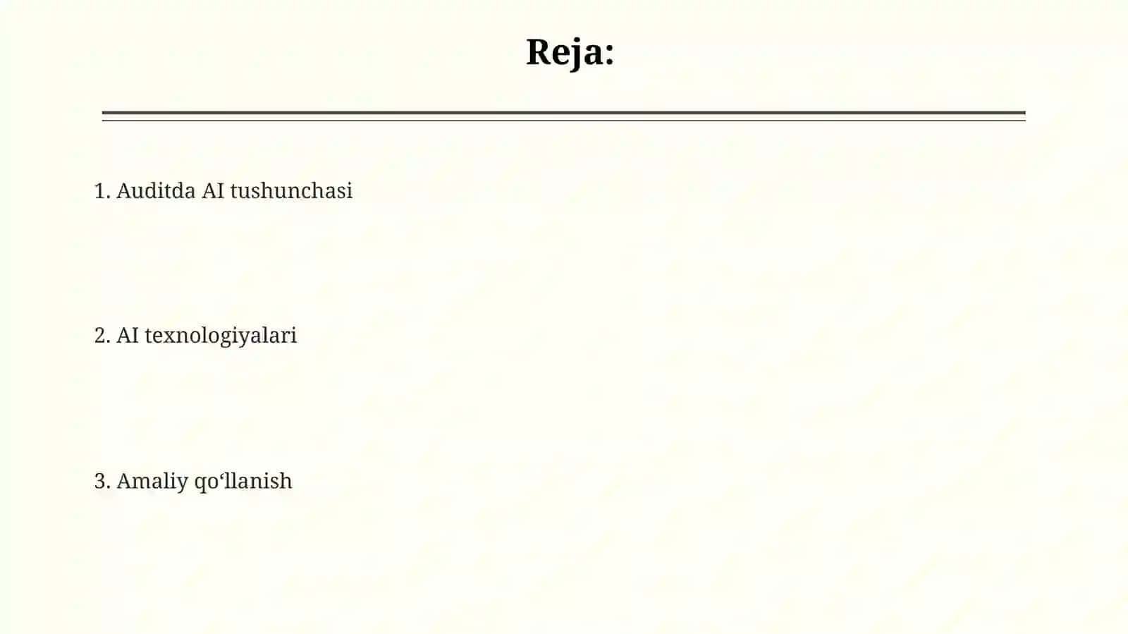 Audit va AI integratsiyasi 2