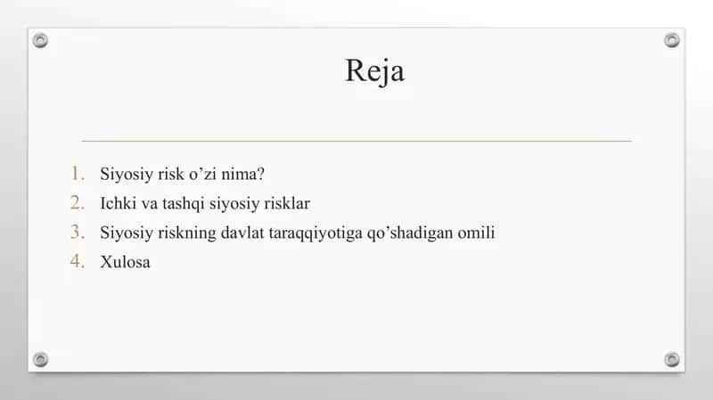 Siyosiy risklarni o’rganishning rivojlanish bosqichlari va xususiyatlari 2