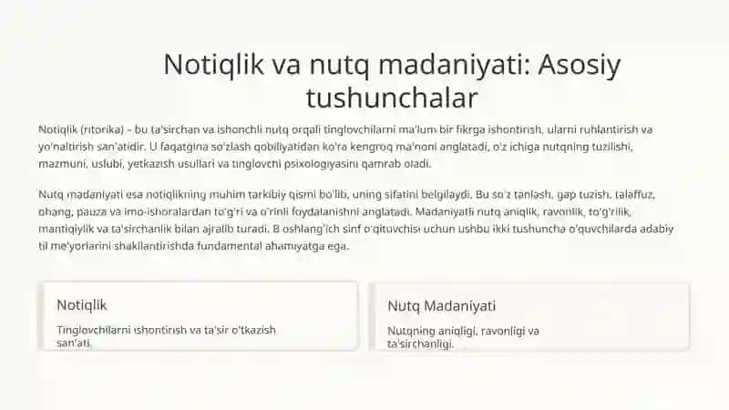 Notiqlik va nutq madaniyati 2