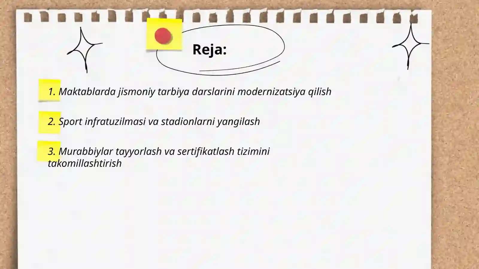 Jismony tarbiya va sport sohasidagi islohatlar 2
