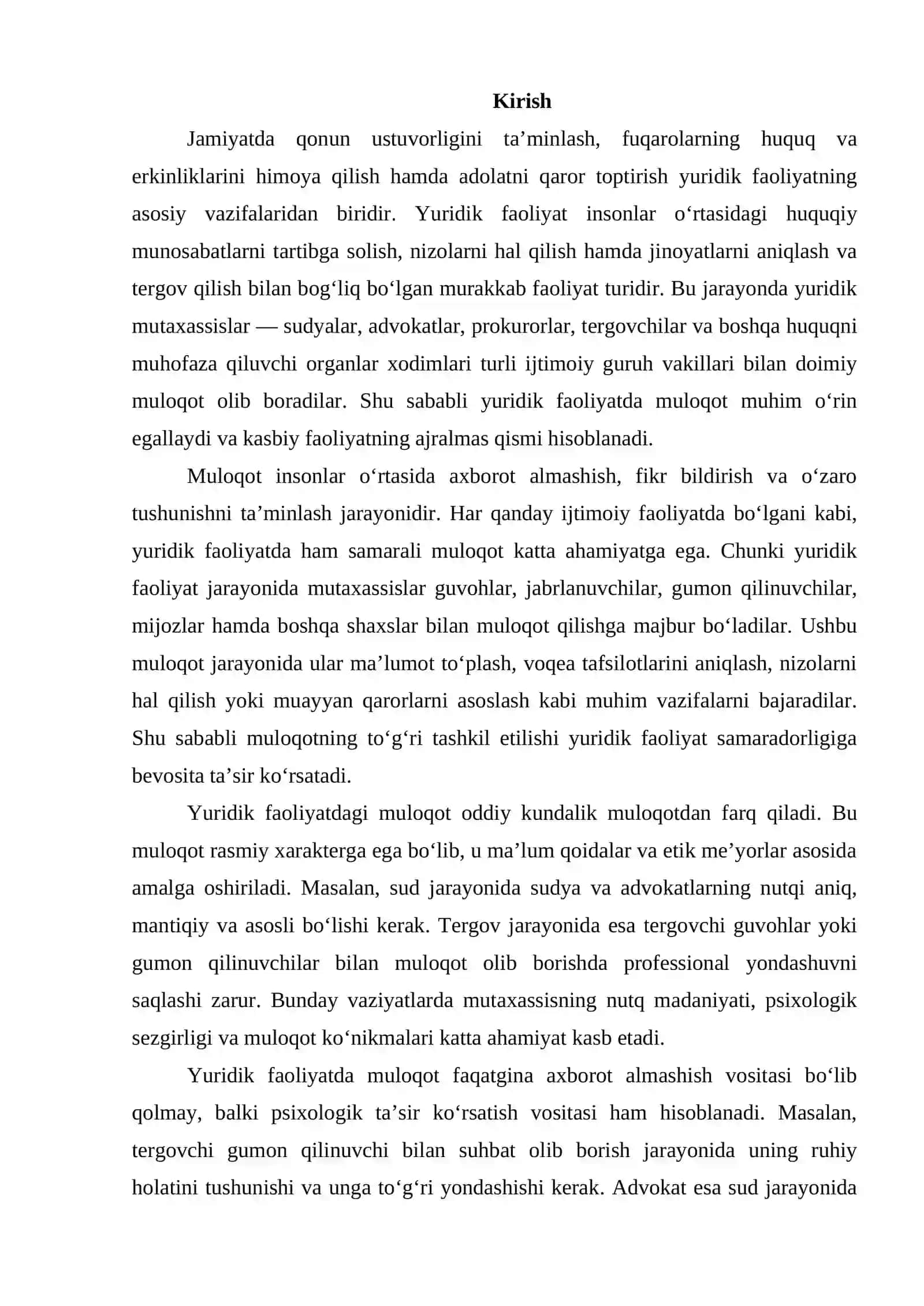 Yuridik faoliyatda muloqot 2