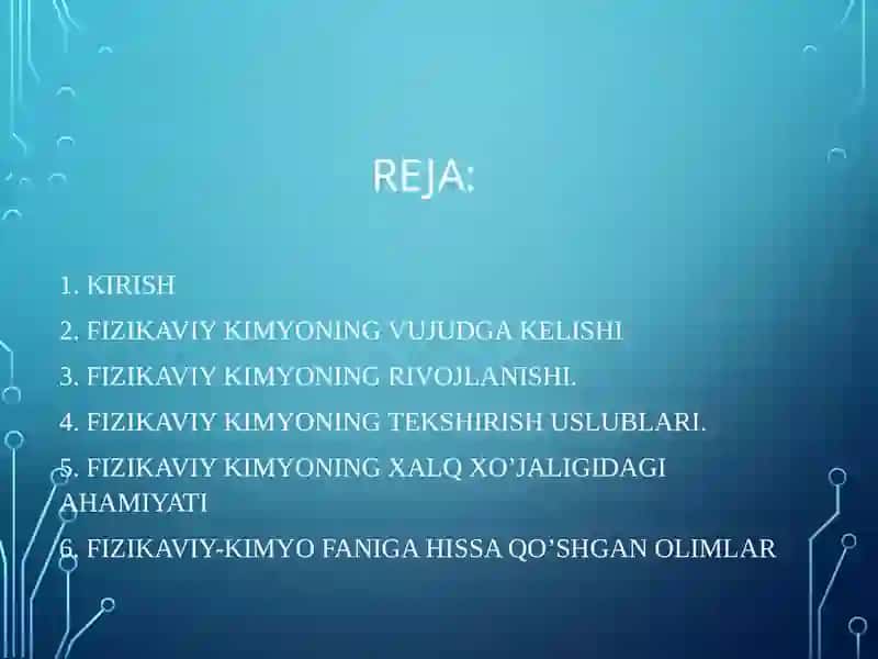 Fizikaviy kimyo 2