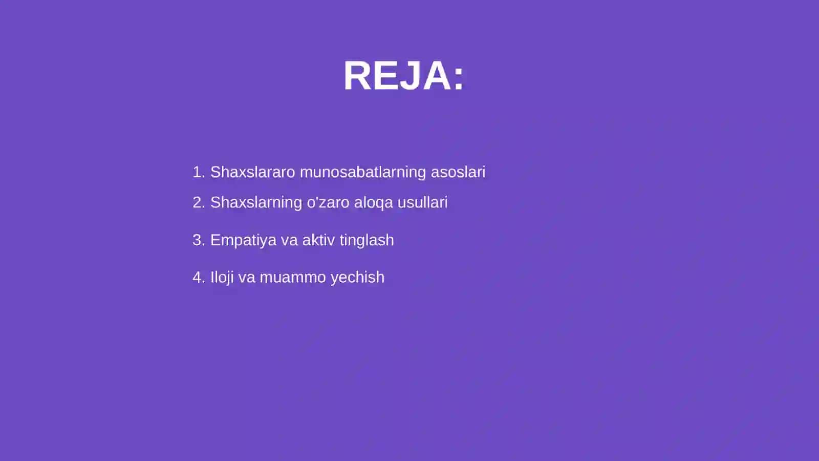 Shaxslararo munosabatlarning asoslari 2