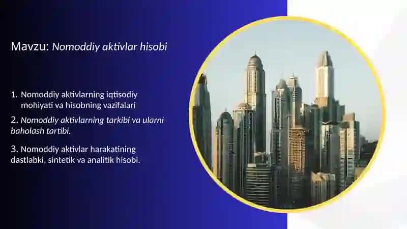 Nomoddiy aktivlar hisobi 2