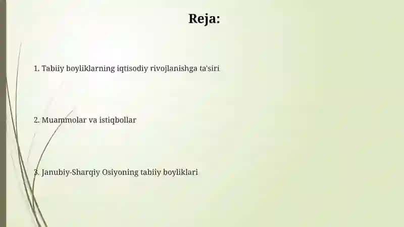 Janubiy-Sharqiy Osiyoning Tabiiy Resurslari 2
