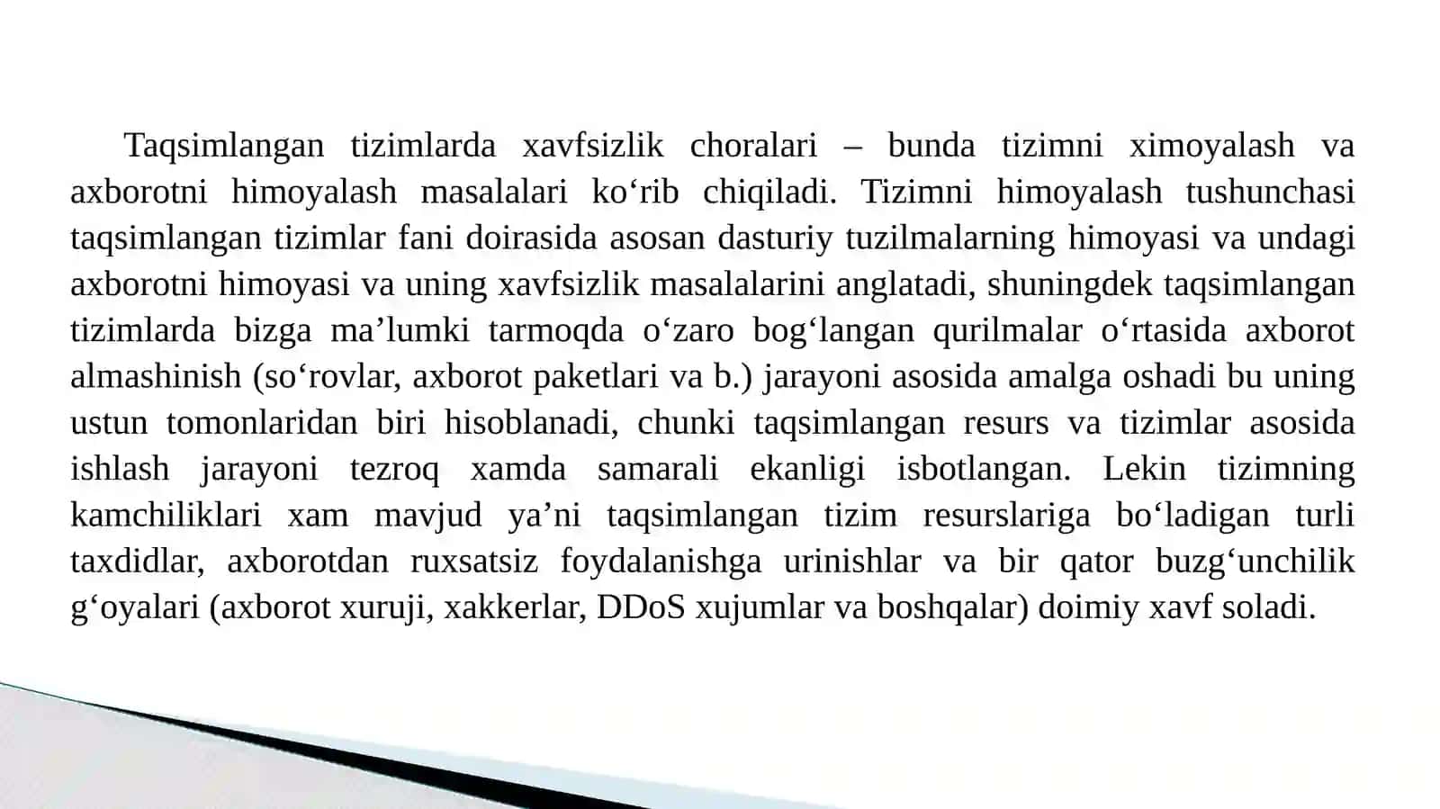 TTlarda xavfsizlik masalalari 2