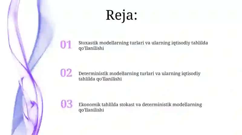 Iqtisodiy tahlilda stoxastik va determinantlashgan modellarning qo'llanilishi 2