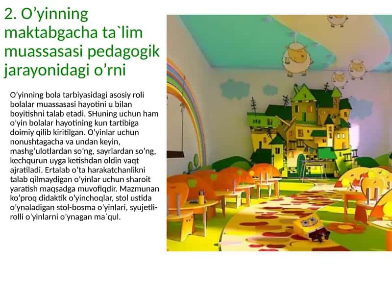 O'yinlar bolalarga: Didaktik o'yinchoqlar, stol-bosma o'yinlari, syujetli-rolli o'yinlar 2