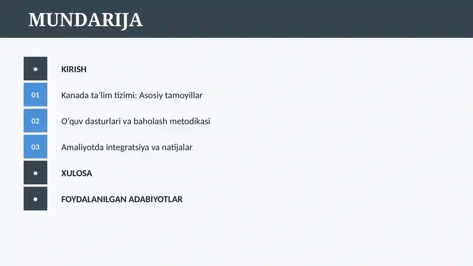 KANADA TA’LIM TIZIMI 2