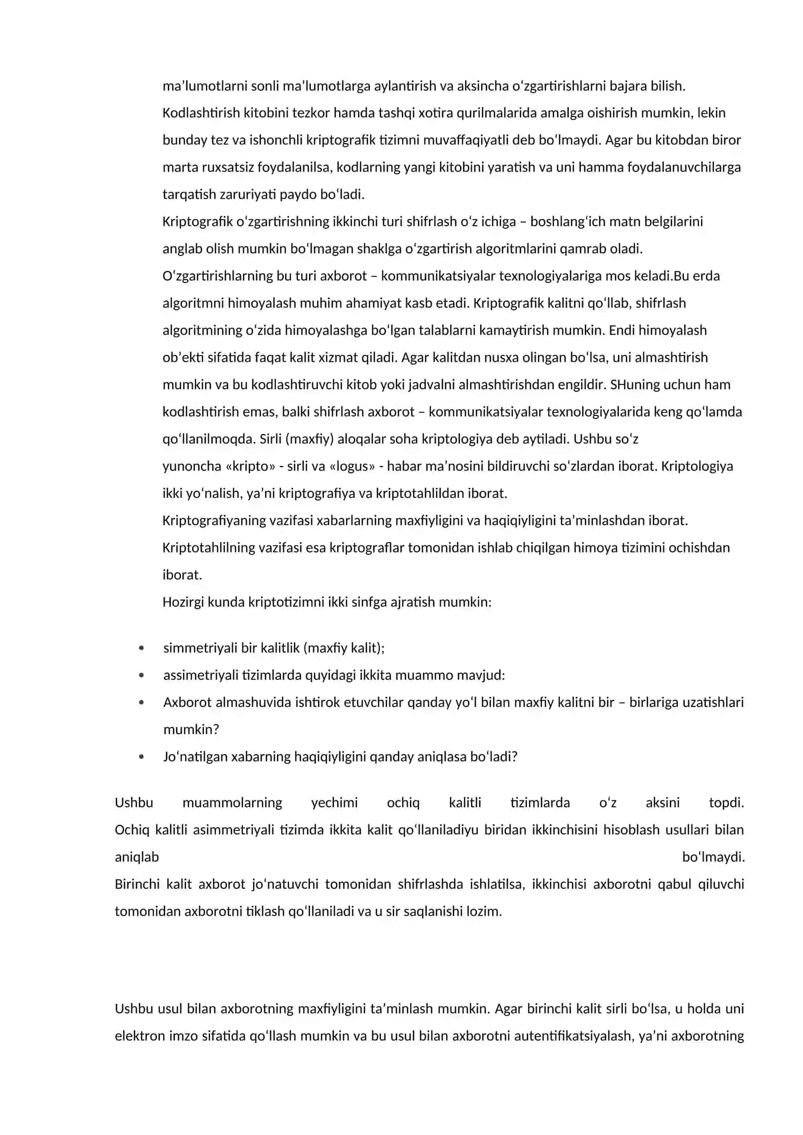 Kriptografiya haqida asosiy tushunchalar 2
