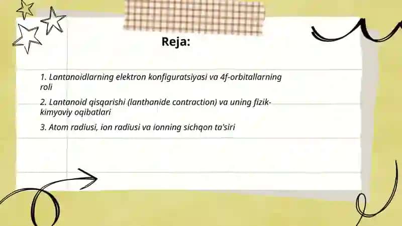 Lantanoidlarning fizik-kimyoviy xossalari 2