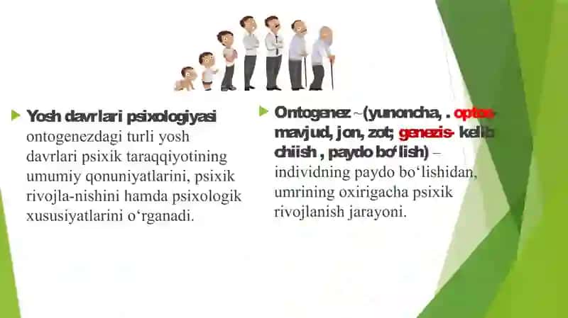 Yosh va pedagogik psixologiya fanining tadqiqot sohasi va muammolari. Psixik rivojlanish va uni davrlashtirish muammosi. 2