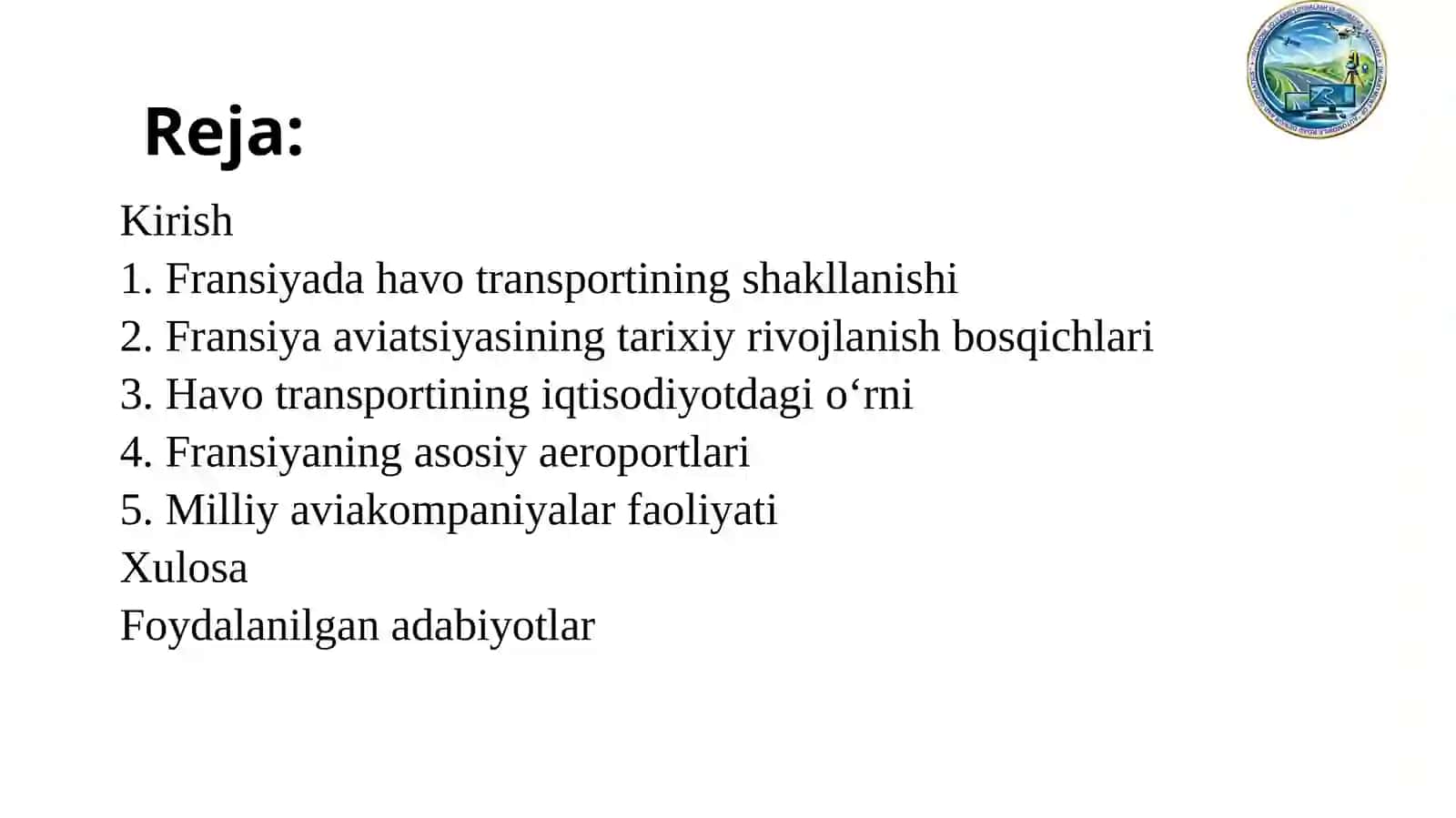 Fransiya havo transporti va havoyoʻllarining rivojlanishi 2