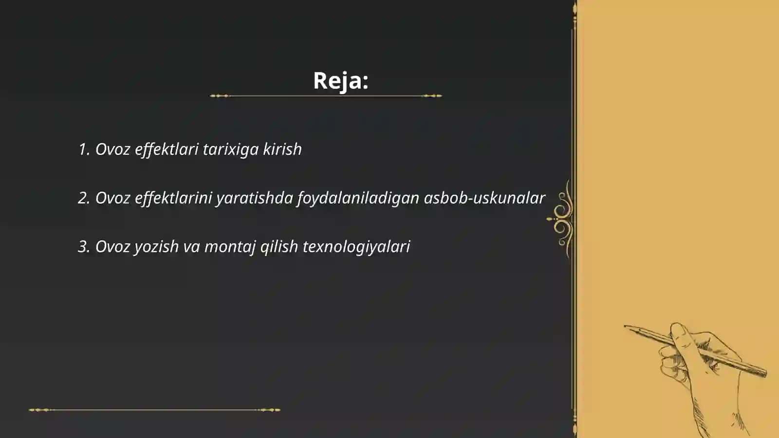 Ovoz effektlarini yaratish 2
