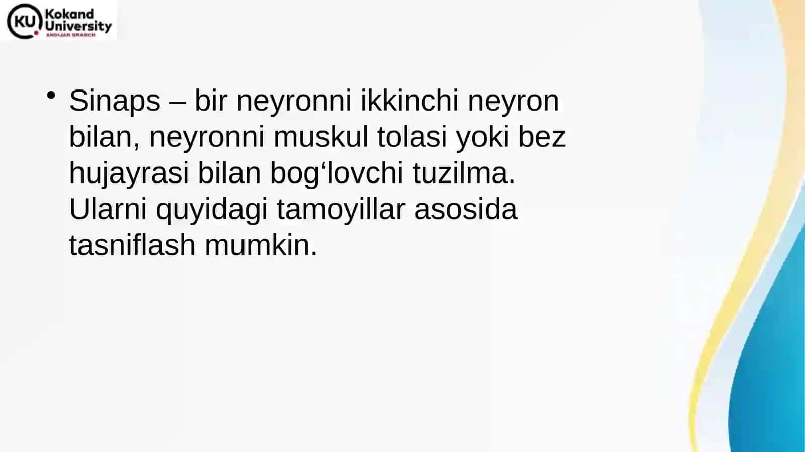 SINAPSLARNING TUZILISHI VA ISHLASH MEXANIZMLARI 2
