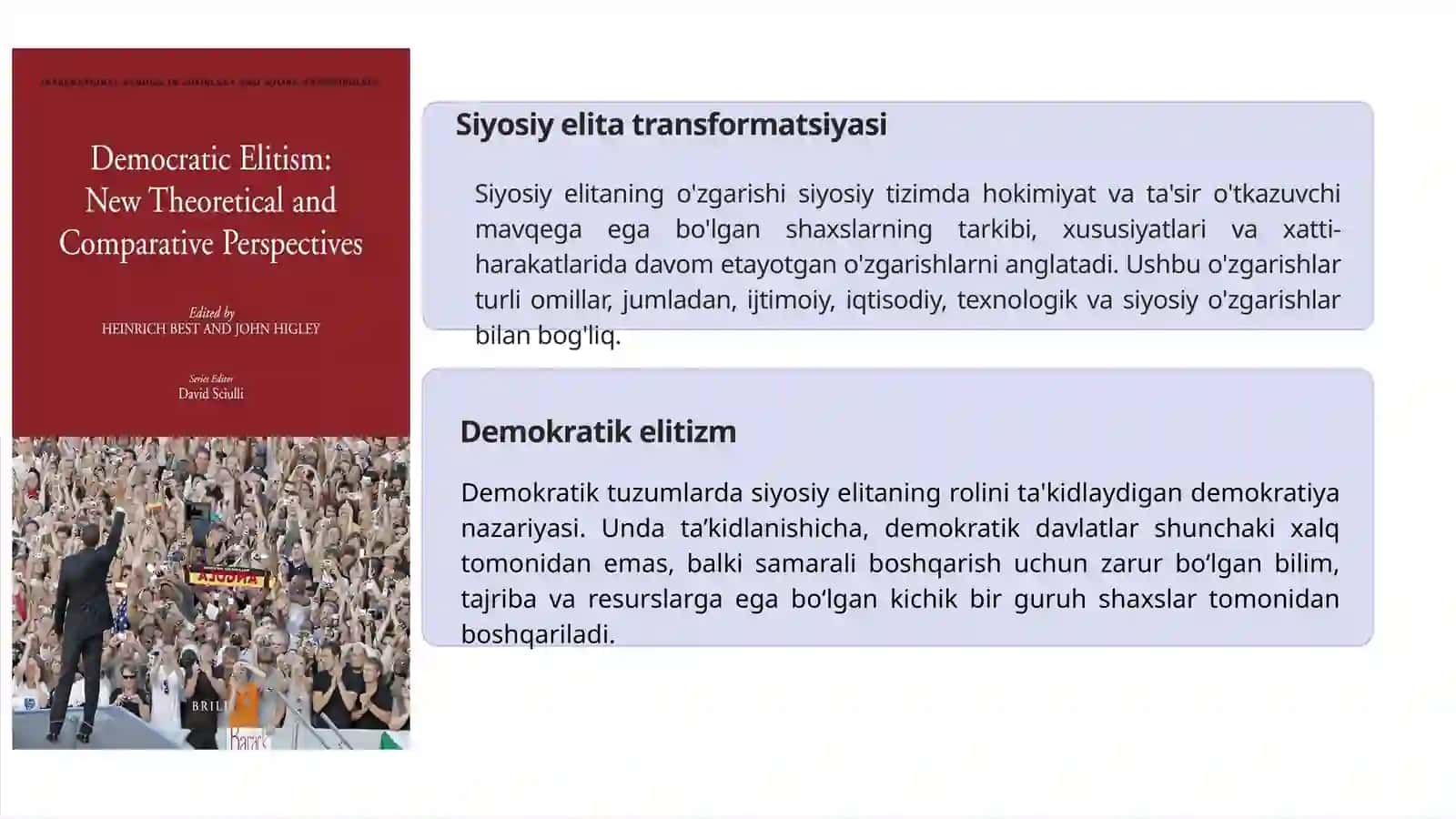 SIYOSIY ELITA TRANSFARMATSIYASIDA DEAKRATIK ELITINIZM. 2