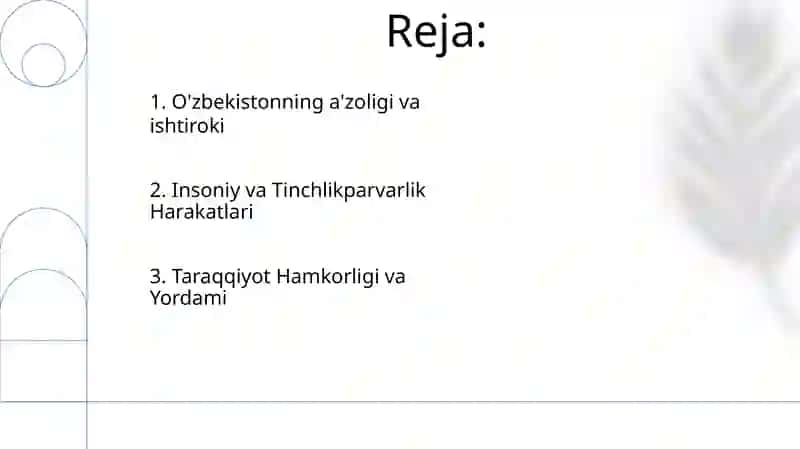 O'zbekiston Respublikasining BMT bilan hamkorligi 2