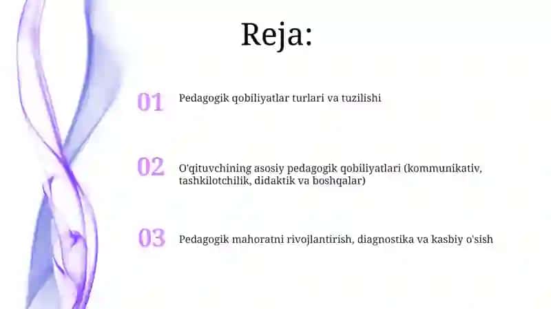 Pedagogik qobiliyatlar turlari va tuzilishi 2