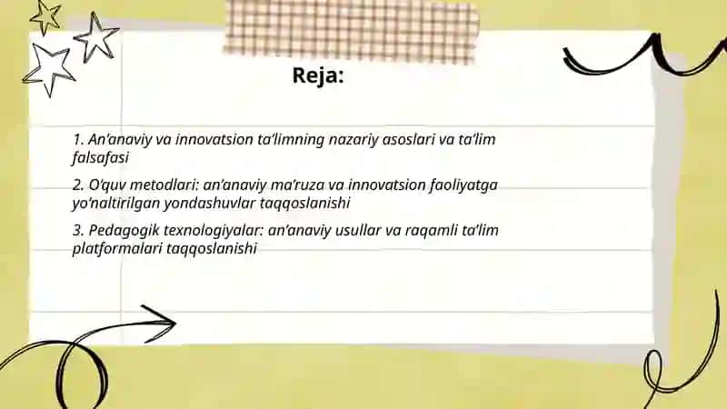 An’anaviy va innovatsion ta’limning qiyosiy tahlili 2