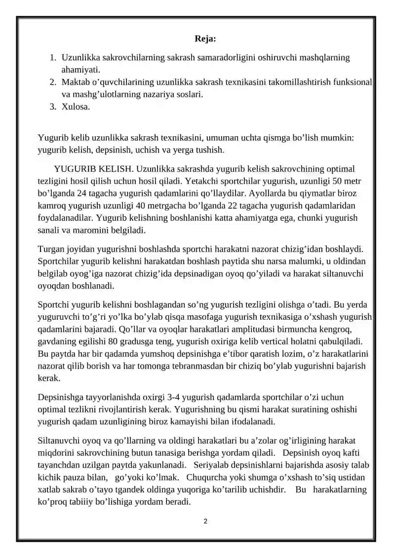 Tanlangan sport turi bo‘yicha badan qizdirish mashqlarini tuzish 2