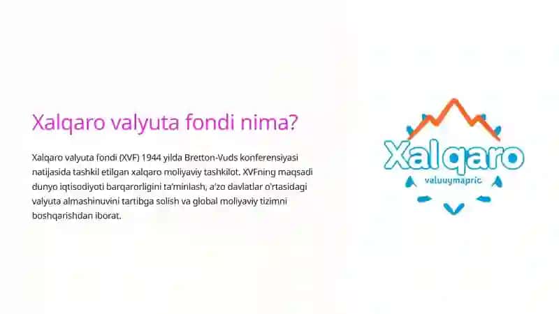 Xalqaro valyuta fondining moliyaviy ko'rsatgichlari tahlili 2