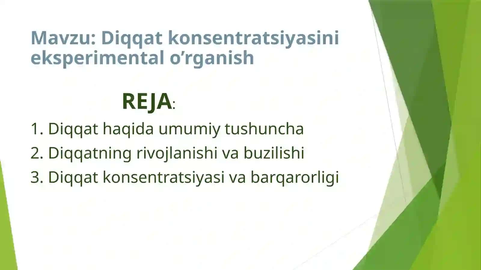Eksperimental psixologiya va praktikum 2