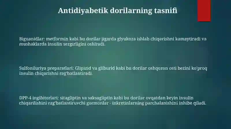 Qandsiz Diabetda Ishlatiladigan Dori Vositalari 2