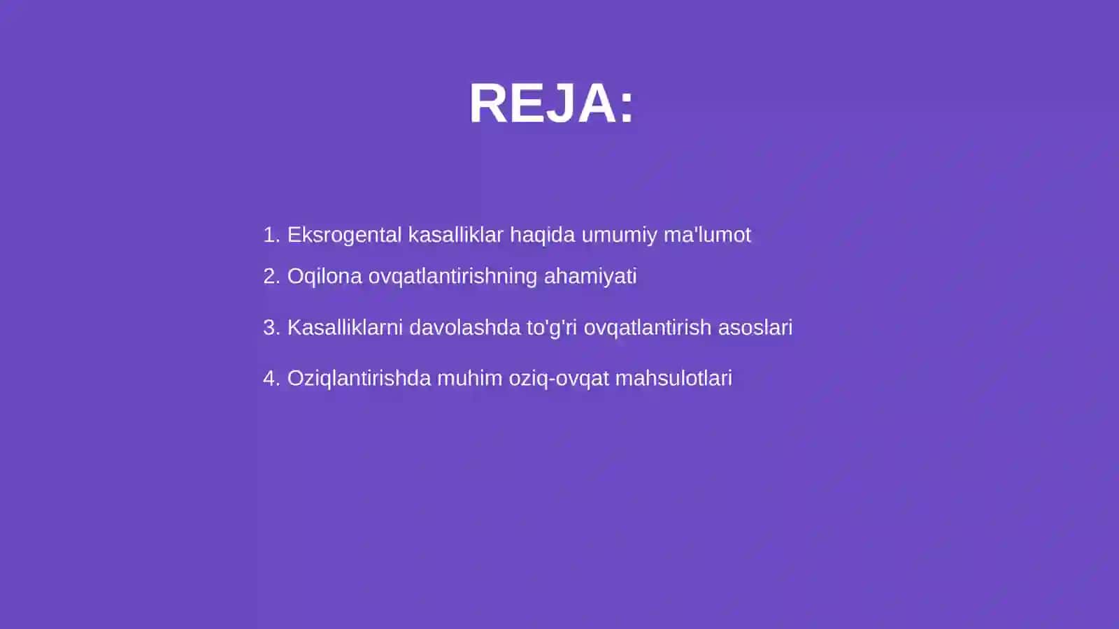 Eksrogental kasalliklarda oqilona ovqatlantirish tafsif nomasi 2