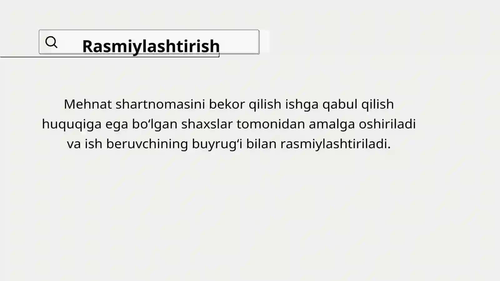 Mehnat shartnomasini bekor qilish va qayta rasmiylashtirish 2