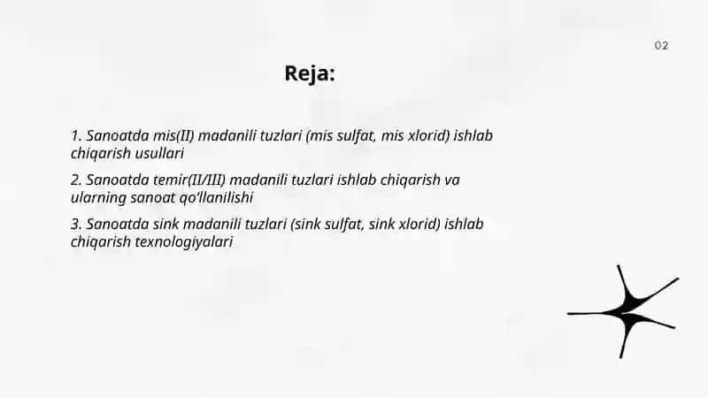 Sanoatda madanili tuzlar ishlab chiqarish 2