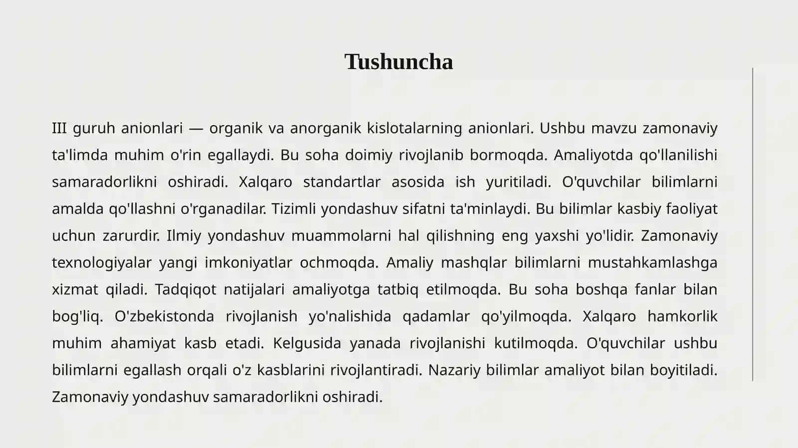 III GURUH ANIONLARI 2