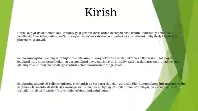 Soliqlarning Iqtisodiy Mohiyati 2
