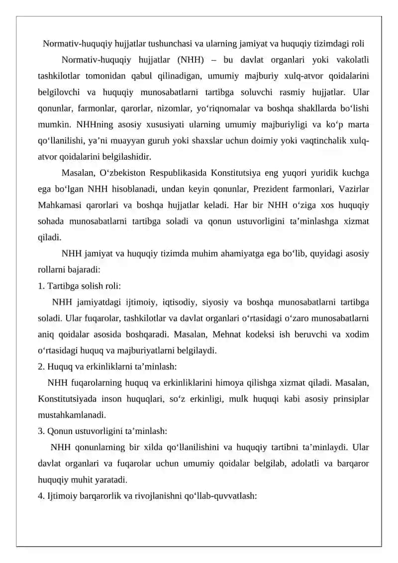Normativ-huquqiy hujjatlarning turlari 2