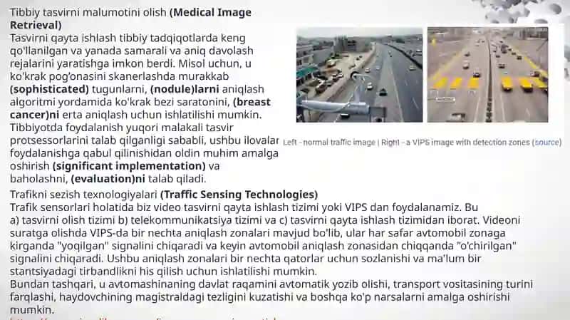 Rasmlar Tahlili (Image Analysis) Tasvirli ma'lumotlarni boshqarish va tahlil qilish. 2