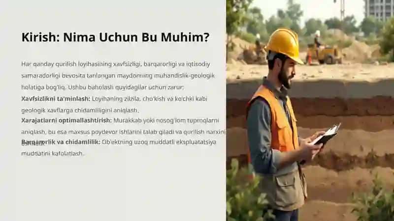 Qurilish Maydonining Muhandislik-Geologik Sharoitini Baholash Mezonlari 2