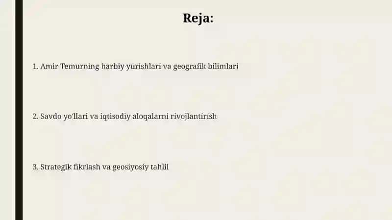 Amir Temurning harbiy yurishlari va geografik bilimlar 2