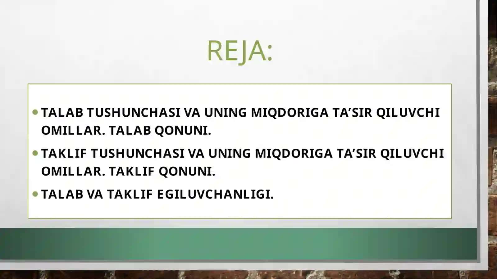 Talabvauningegiluvchanligi 2