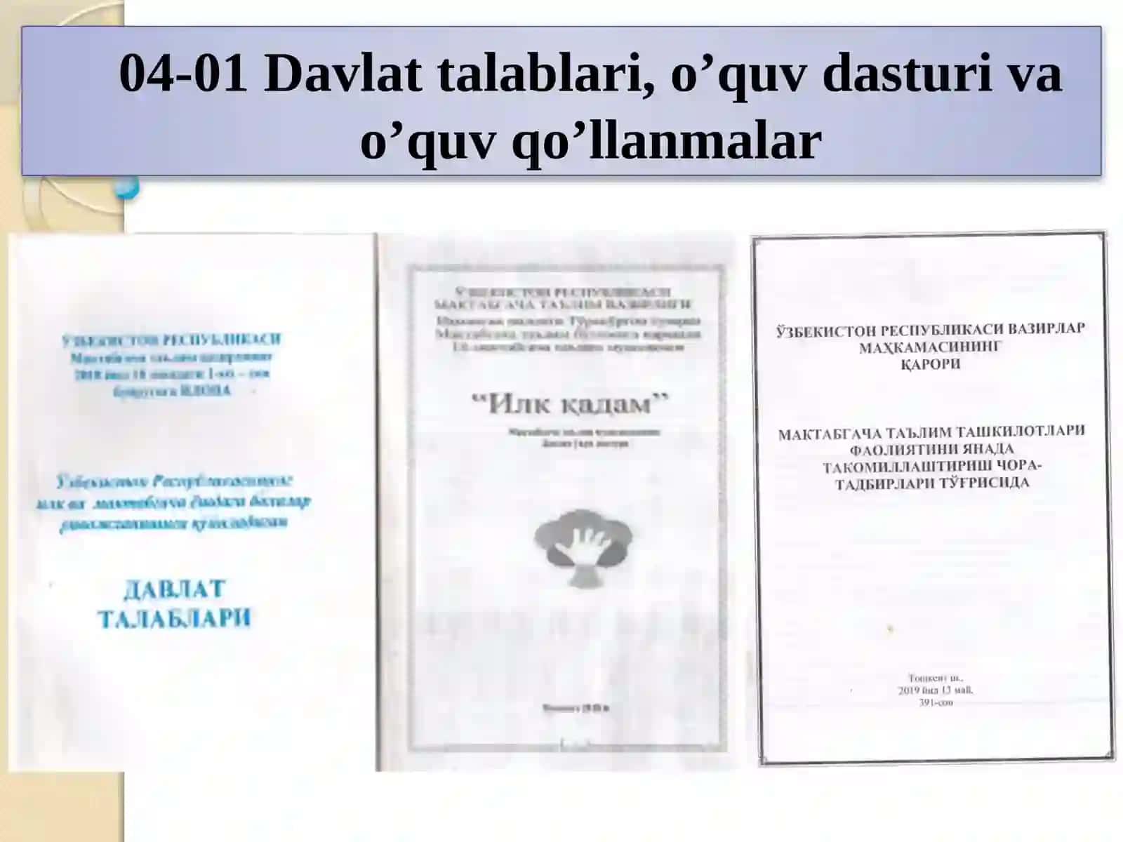 Maktabgacha ta’lim tashkiloti metodisti ish xujjatlari 2