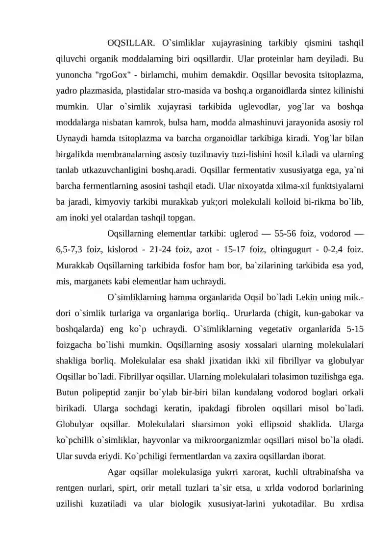 Oqsillar tuzilishi va funktsiyasi 2