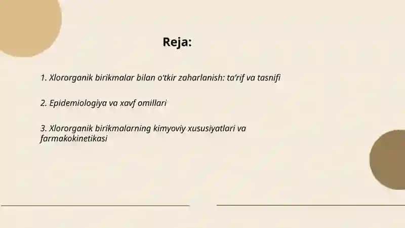 Xlororganik birikmalar bilan oʻtkir zaharlanish 2