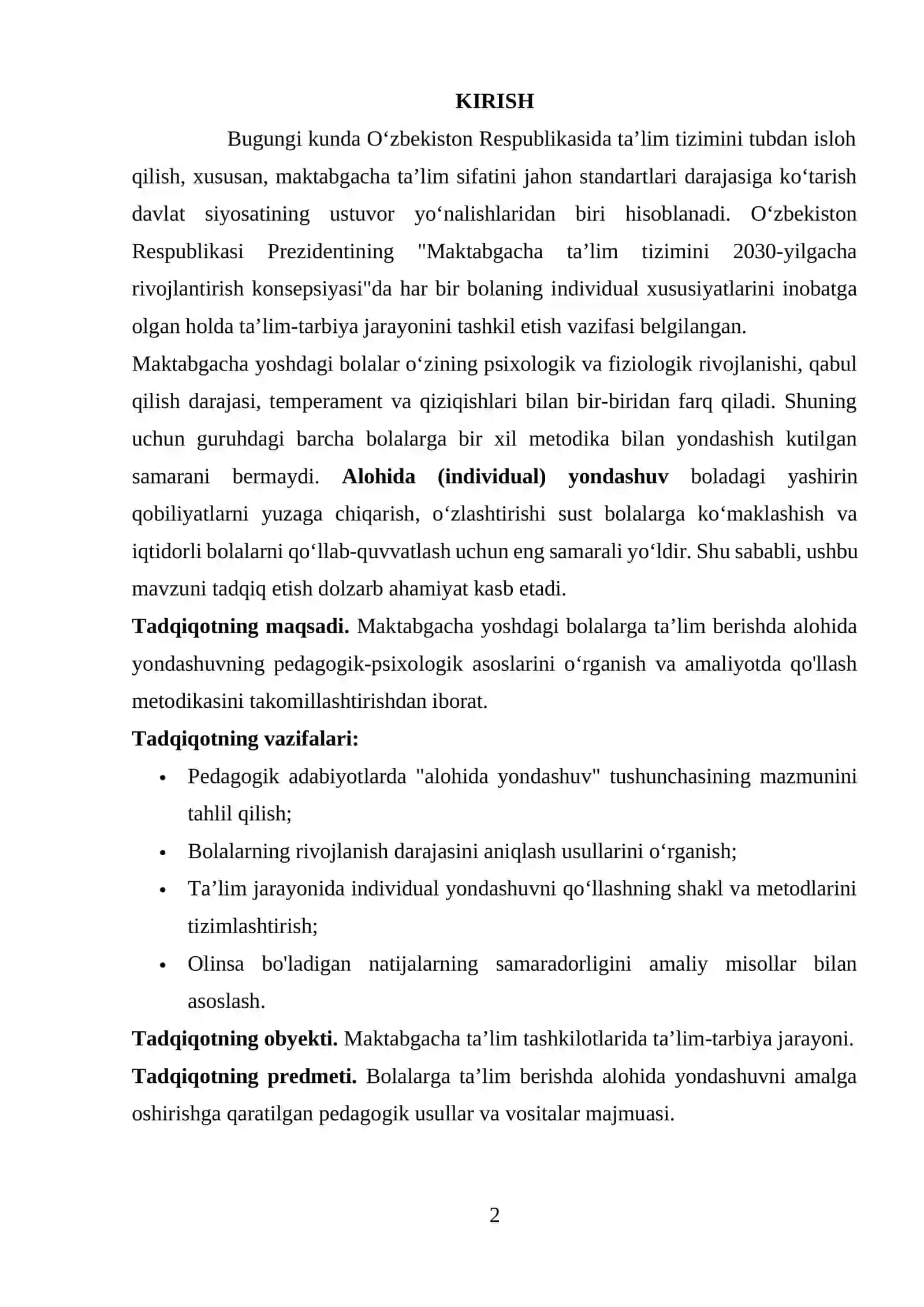 MAKTABGACHA YOSHDAGI BOLALARGA TA'LIM BERISHDA ALOHIDA YONDASHUV 2