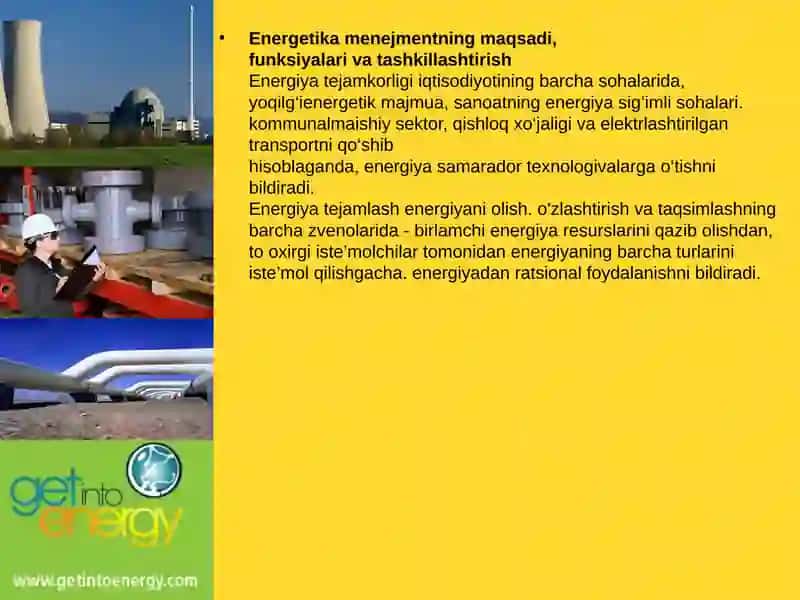 Energetika menejmentning maqsadi, funksiyalari va tashkillashtirish 2