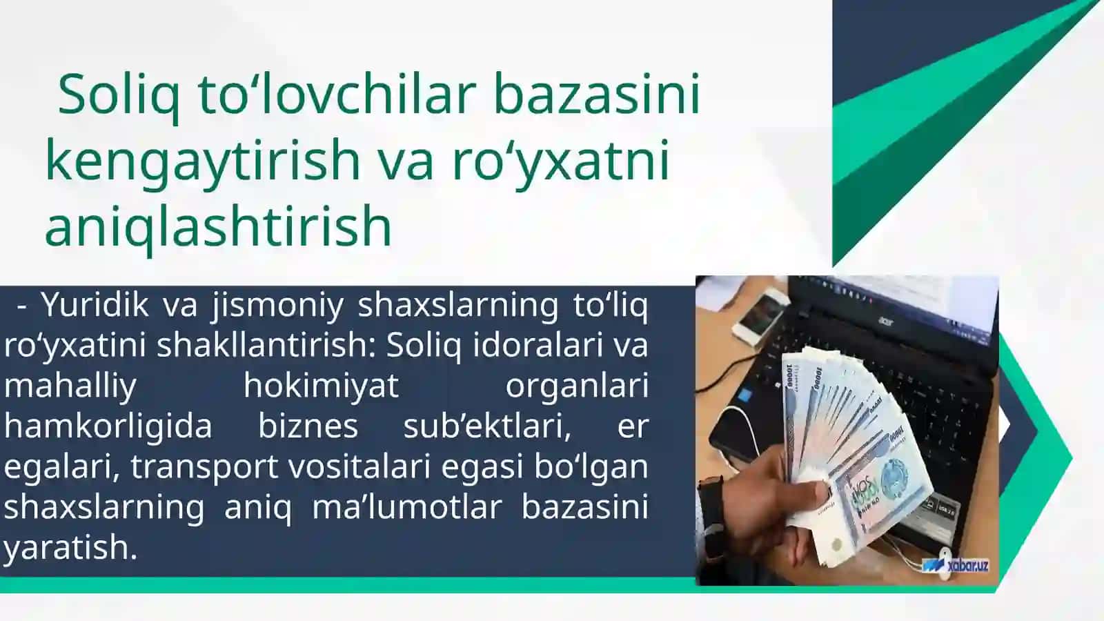 Mahalliy soliq tushumlarini Bazasini oshirish to’g’risida takliflar ishlab chiqish 2