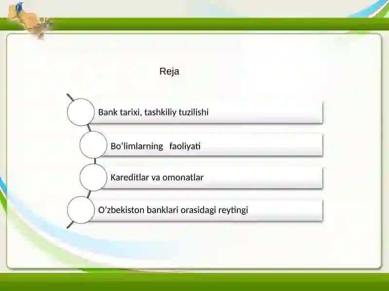 Ipoteka bankining yillik koʻrsatkichlari slayd koʻrinishida 2