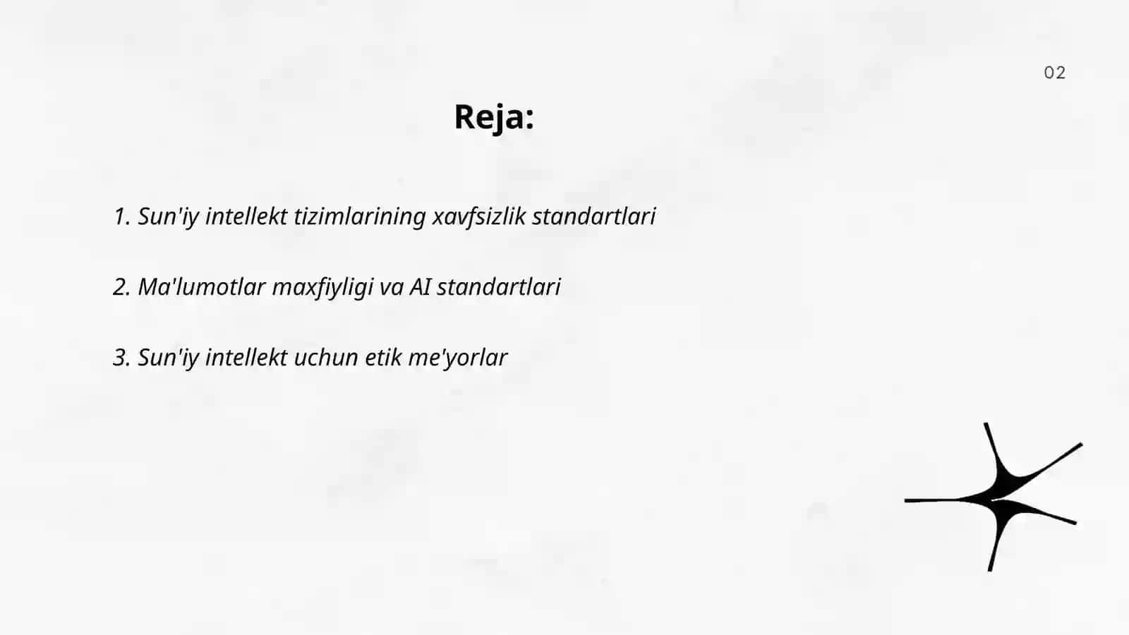 Suniy intelekt ashyolarining standartlari 2
