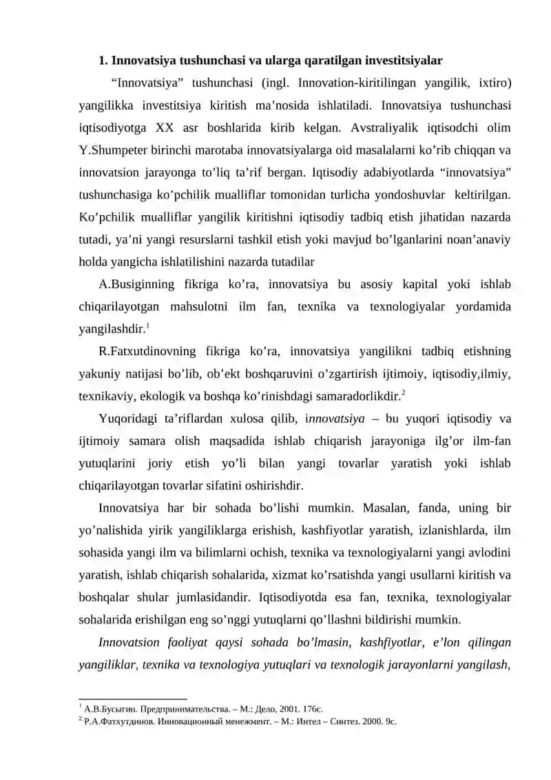 Innovatsion iqtisodiyot asoslari 2