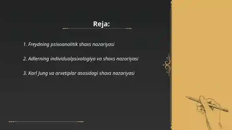 Chet el psixologiyasida shaxs nazariyalari 2