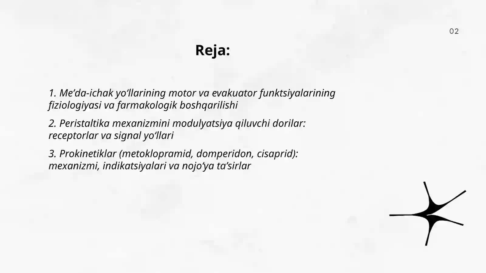 Me'da-ichak yo'llari motor-evakuator va sekretor faoliyatiga ta'sir etuvchi dorilarning klinik farmakologiyasi 2