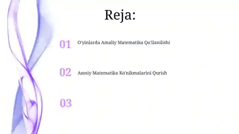 O'yinlarda Amaliy Matematika Qo'llanilishi 2